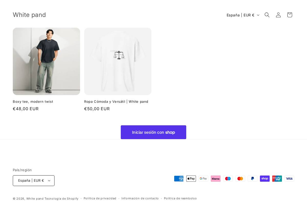 whitepand.com homepage screenshot
