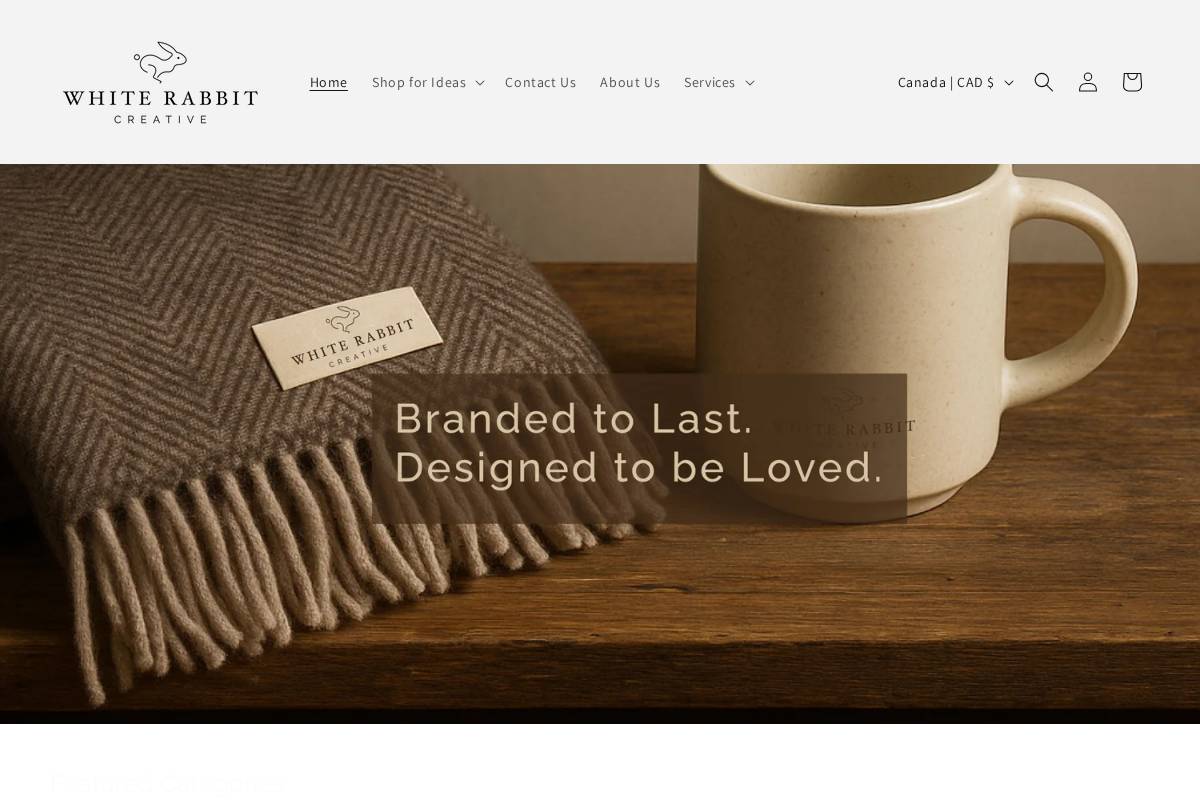 whiterabbitcreative.ca homepage screenshot