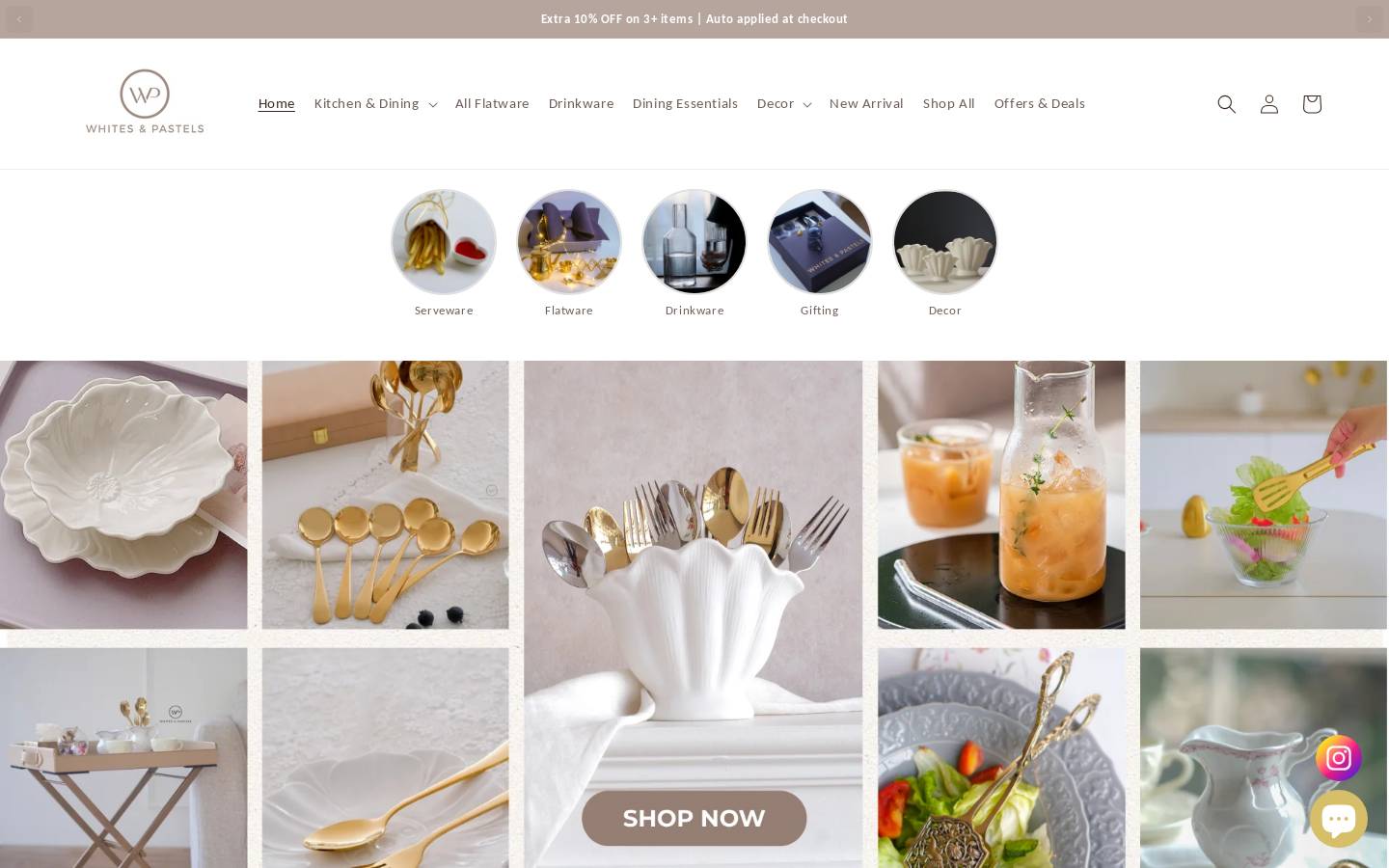 whitespastels.com homepage screenshot