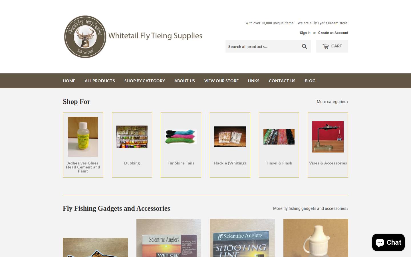 whitetailflytieing.com homepage screenshot