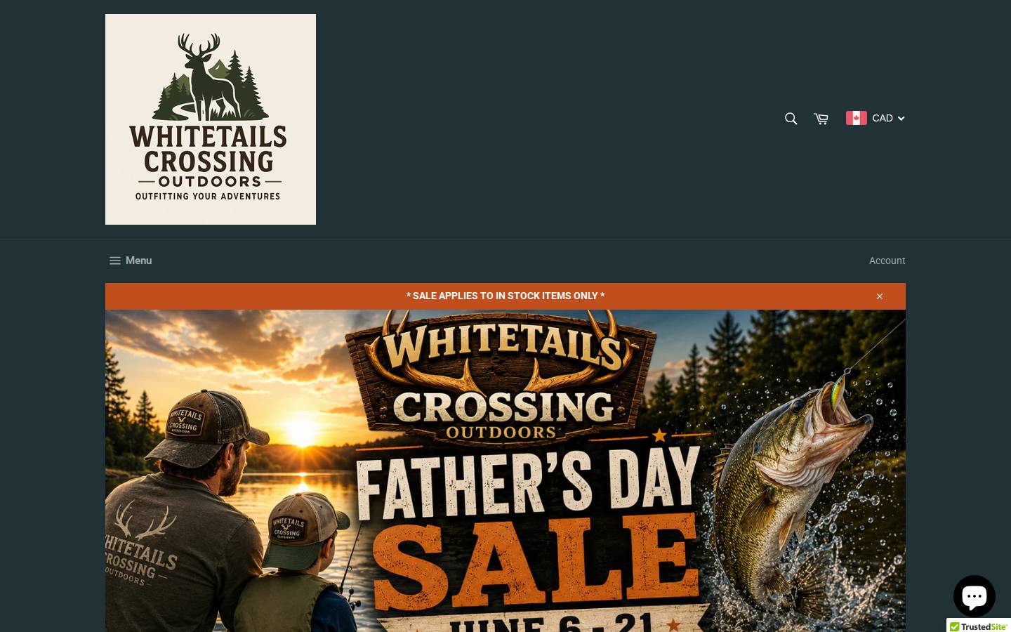 whitetailscrossing.com homepage screenshot