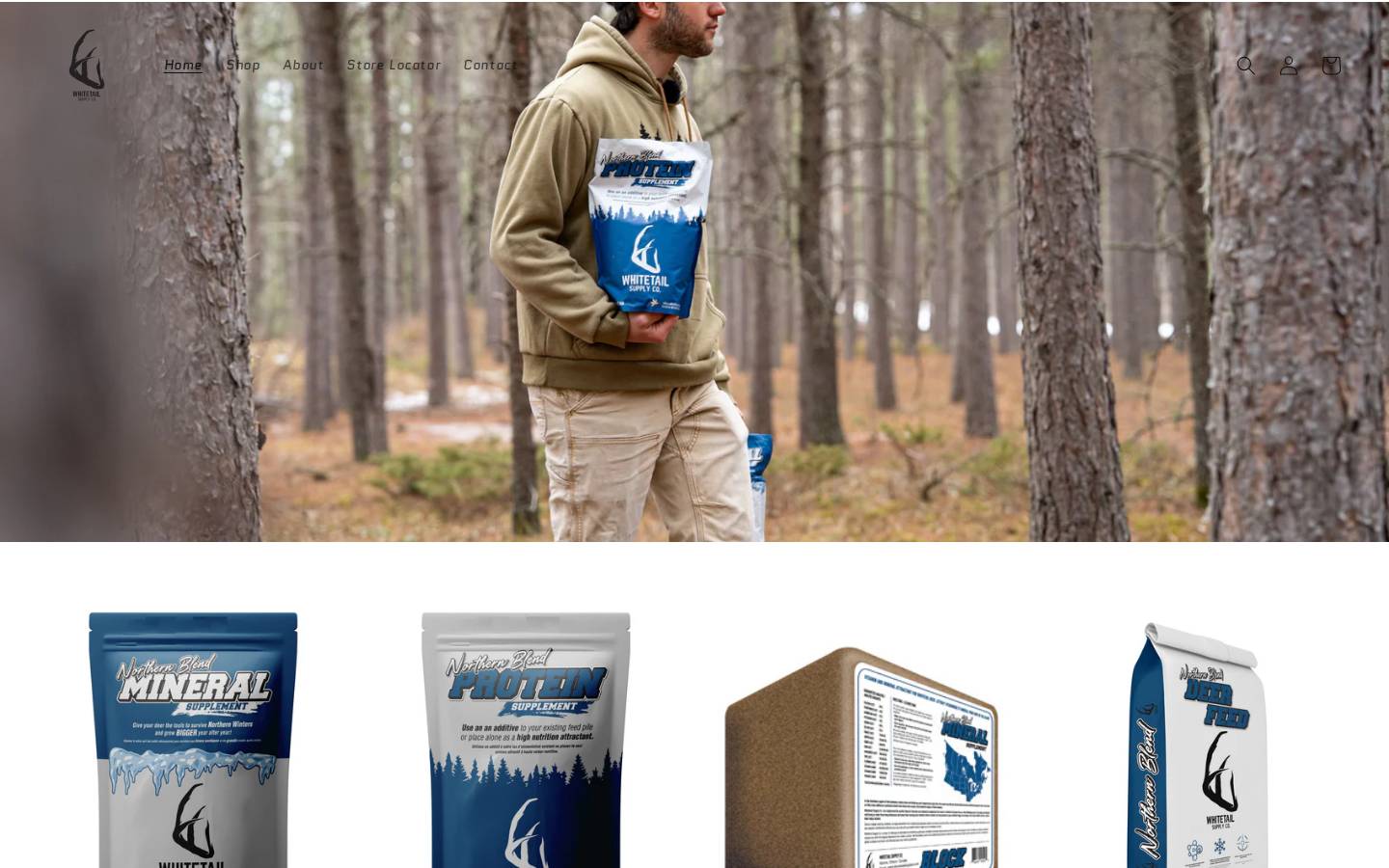 whitetailsupplyco.com homepage screenshot