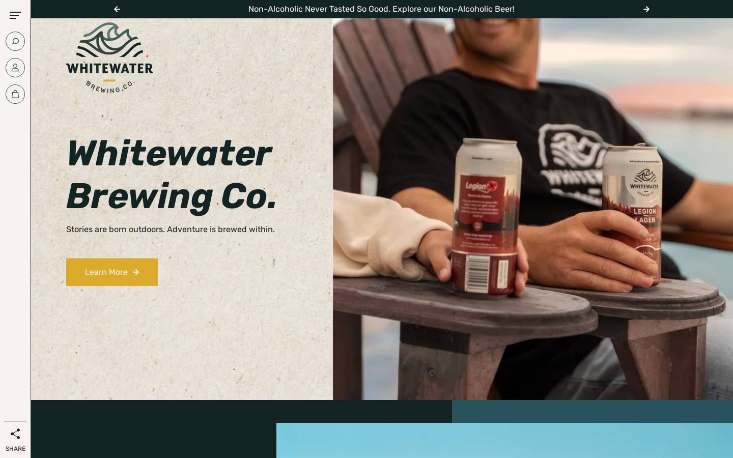 whitewaterbeer.ca homepage screenshot