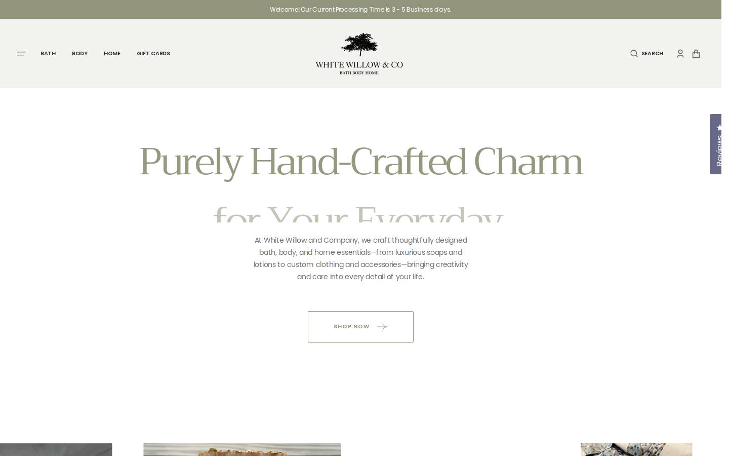 whitewillowandco.com homepage screenshot