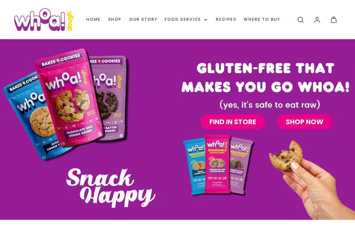 whoadough.com homepage screenshot