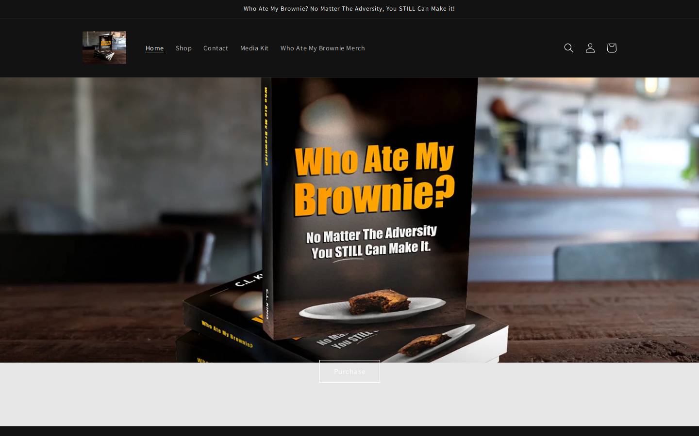 whoatemybrownie.com homepage screenshot