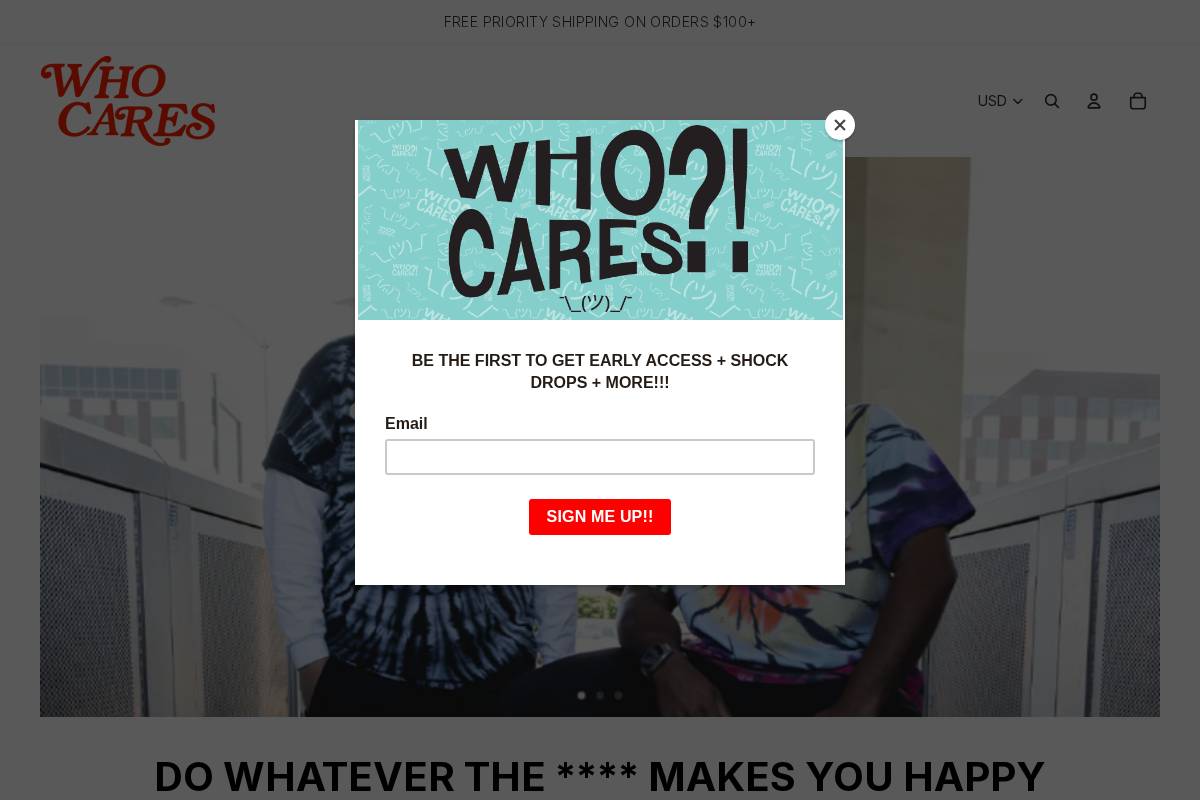 whocaressupplyco.com homepage screenshot