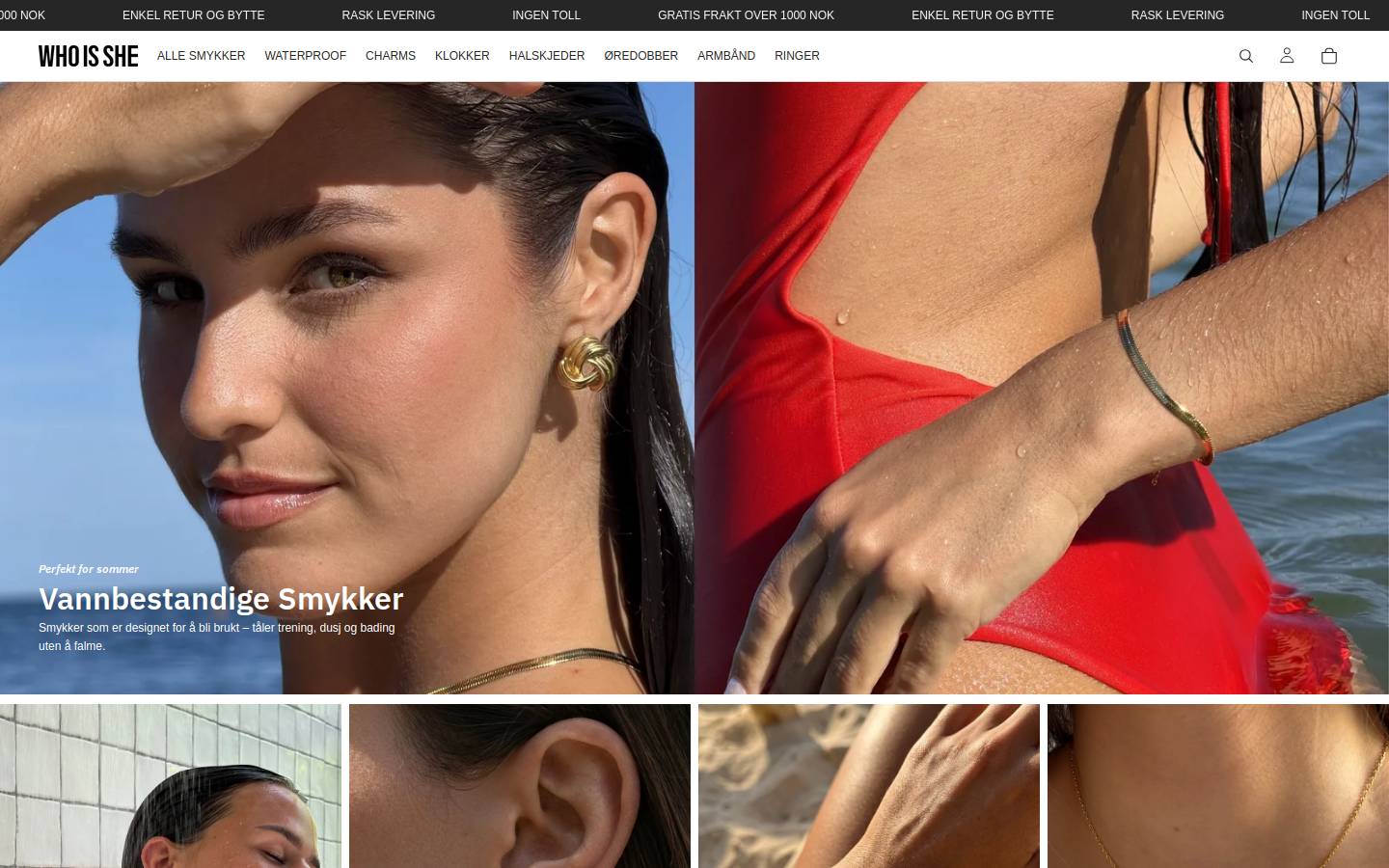 WHO IS SHE homepage screenshot