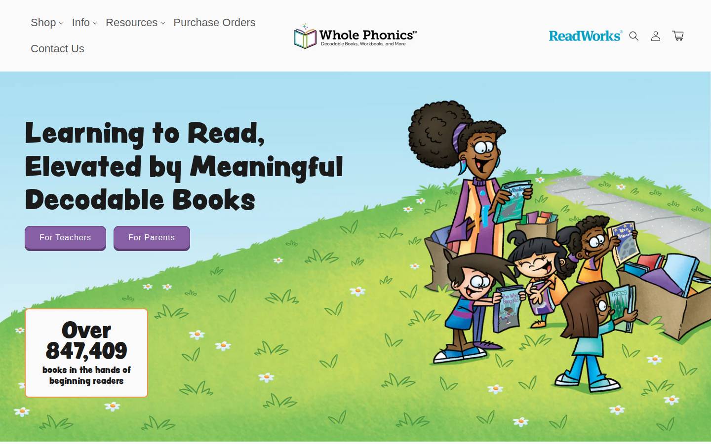 whole-phonics.com homepage screenshot