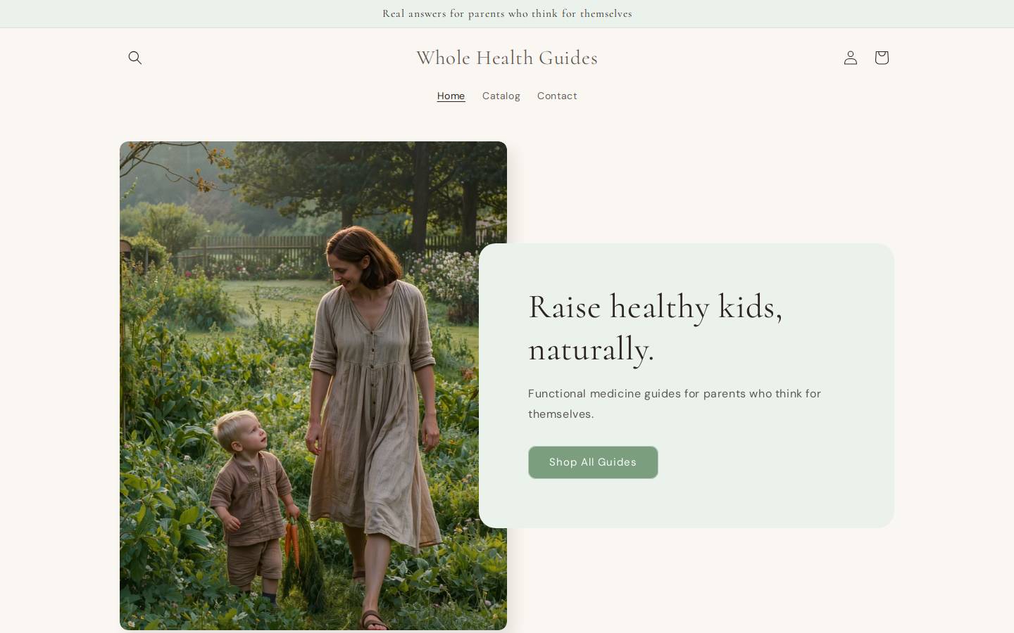 wholehealthguides.com homepage screenshot