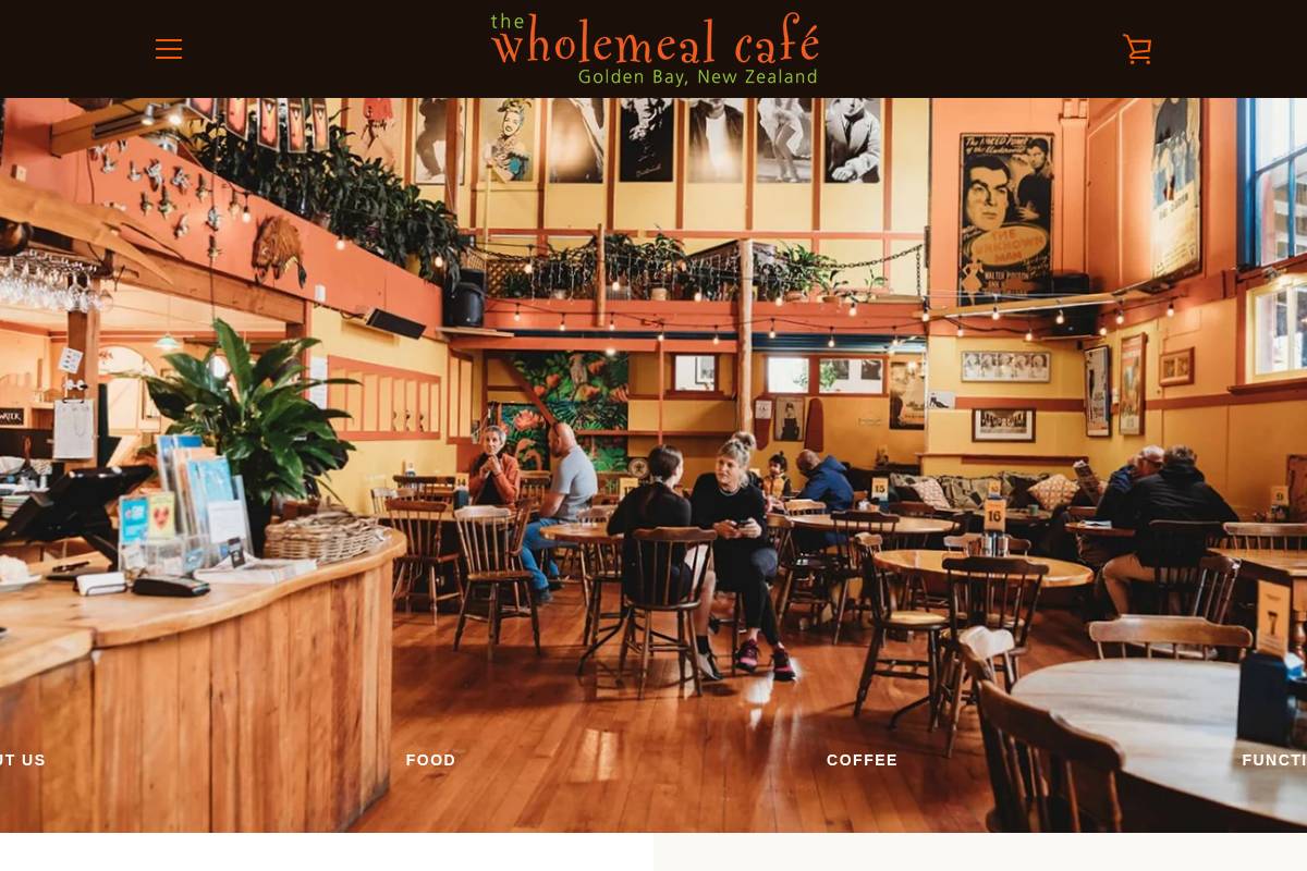 wholemealcafe.co.nz homepage screenshot