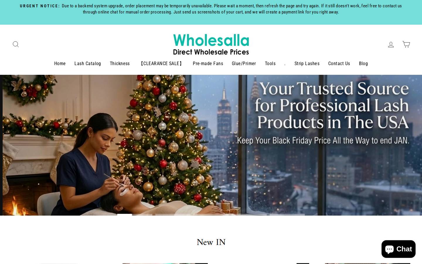 wholesala.com homepage screenshot