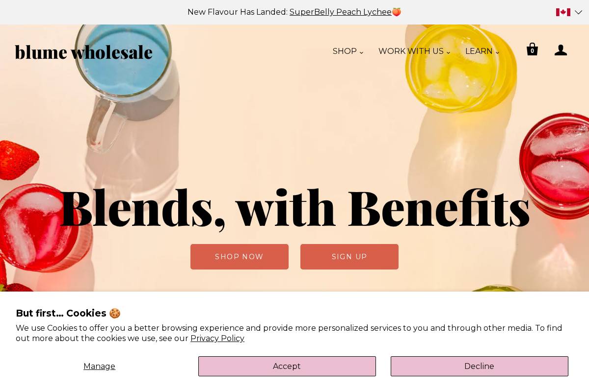 wholesale.itsblume.com homepage screenshot