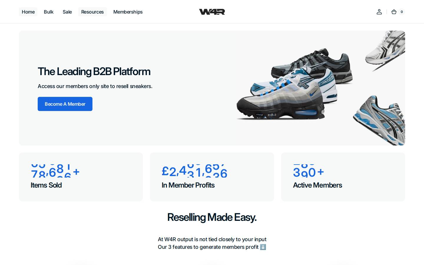Wholesale4resale LTD homepage screenshot