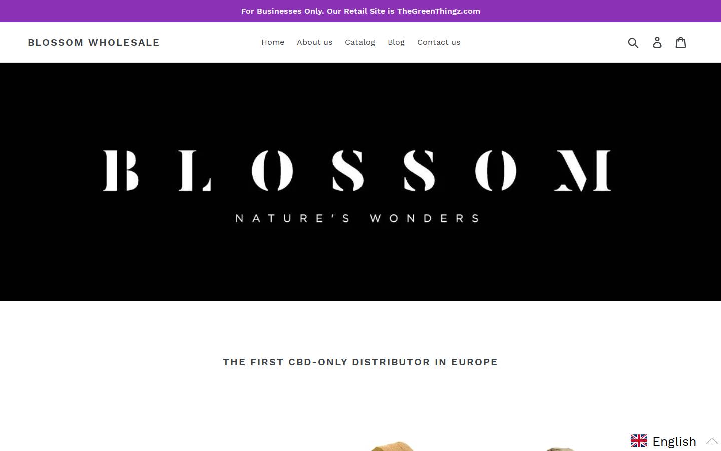 wholesaleblossom.com homepage screenshot