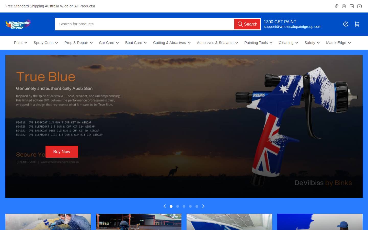 wholesalepaint.com.au homepage screenshot