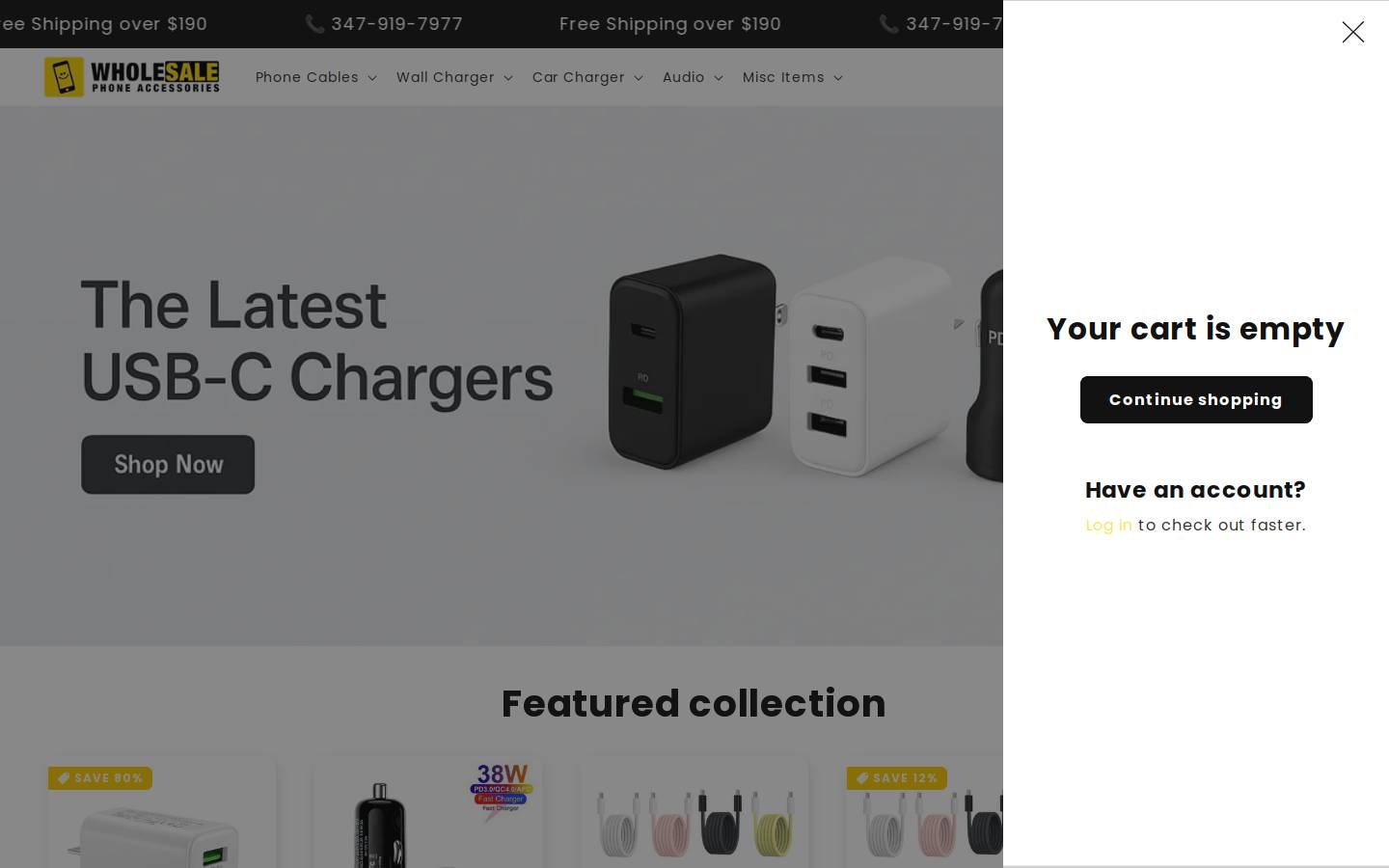 WholesalePhoneAccessories.com homepage screenshot