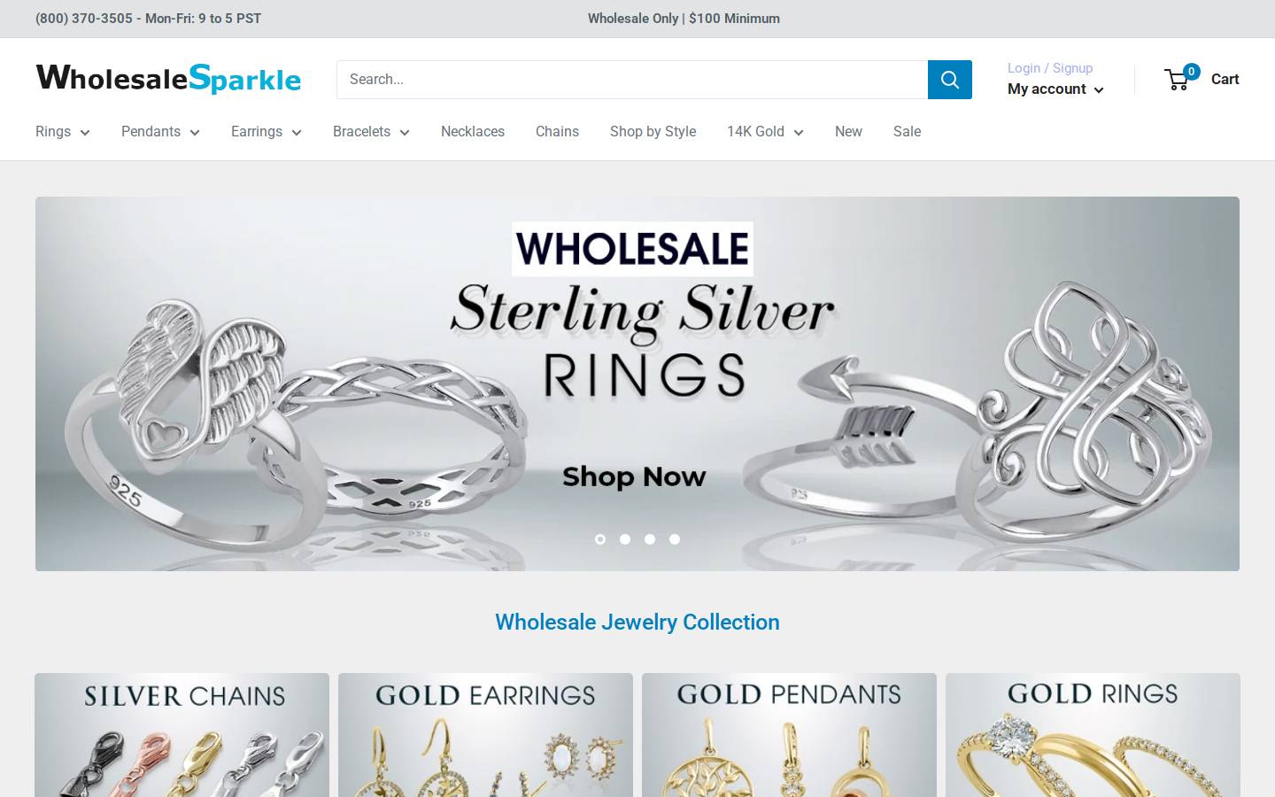 Wholesalesparkle homepage screenshot