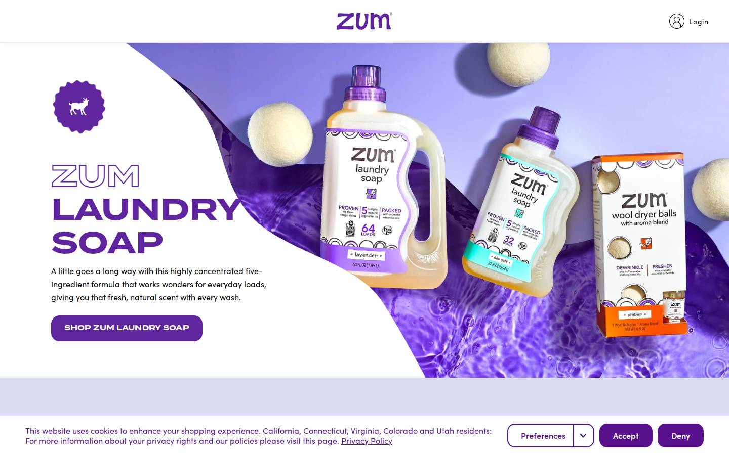 wholesalezum.com homepage screenshot