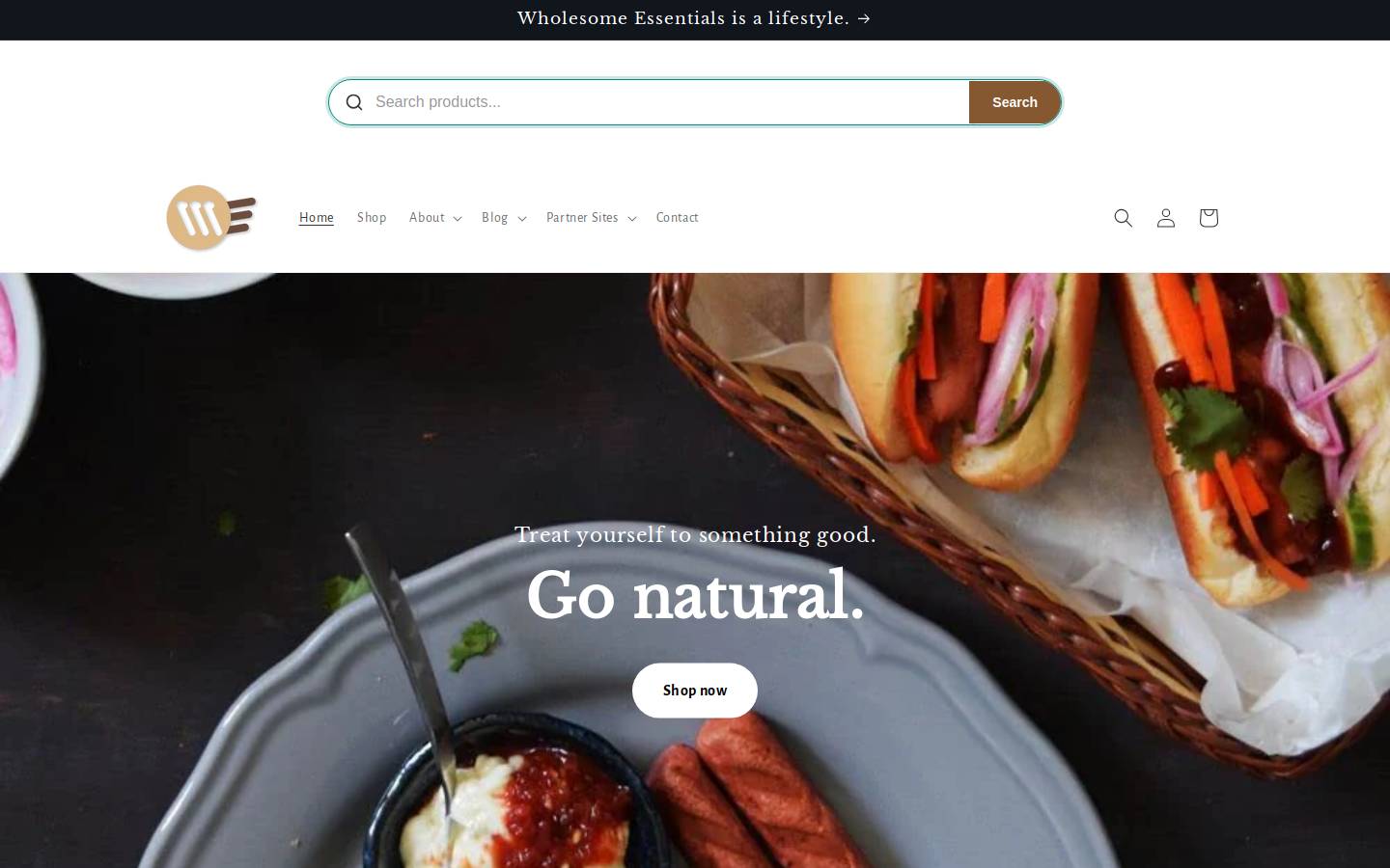 wholesomeessentials.com homepage screenshot
