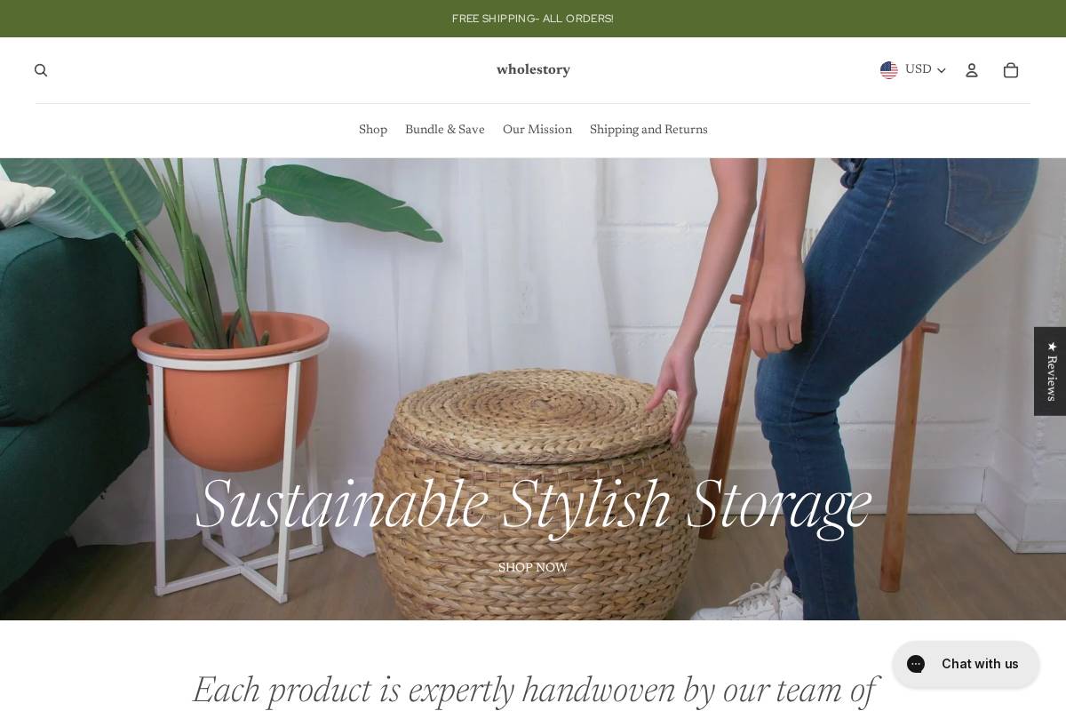 wholestory homepage screenshot