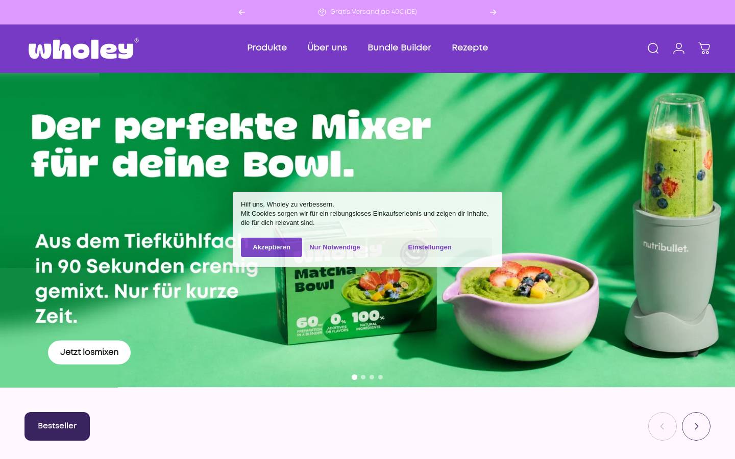 Wholey's Market homepage screenshot