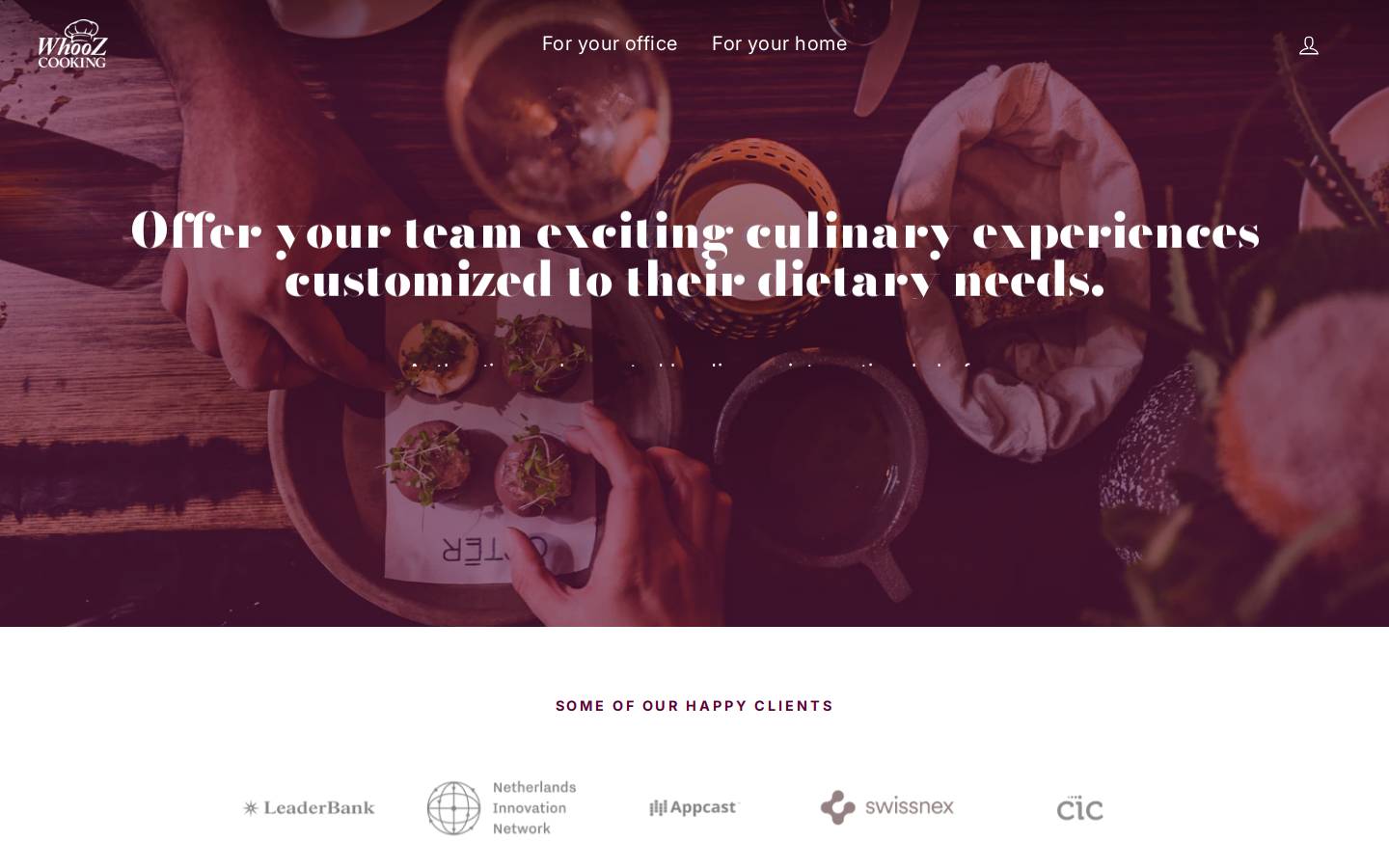 whoozcookinglunch.com homepage screenshot