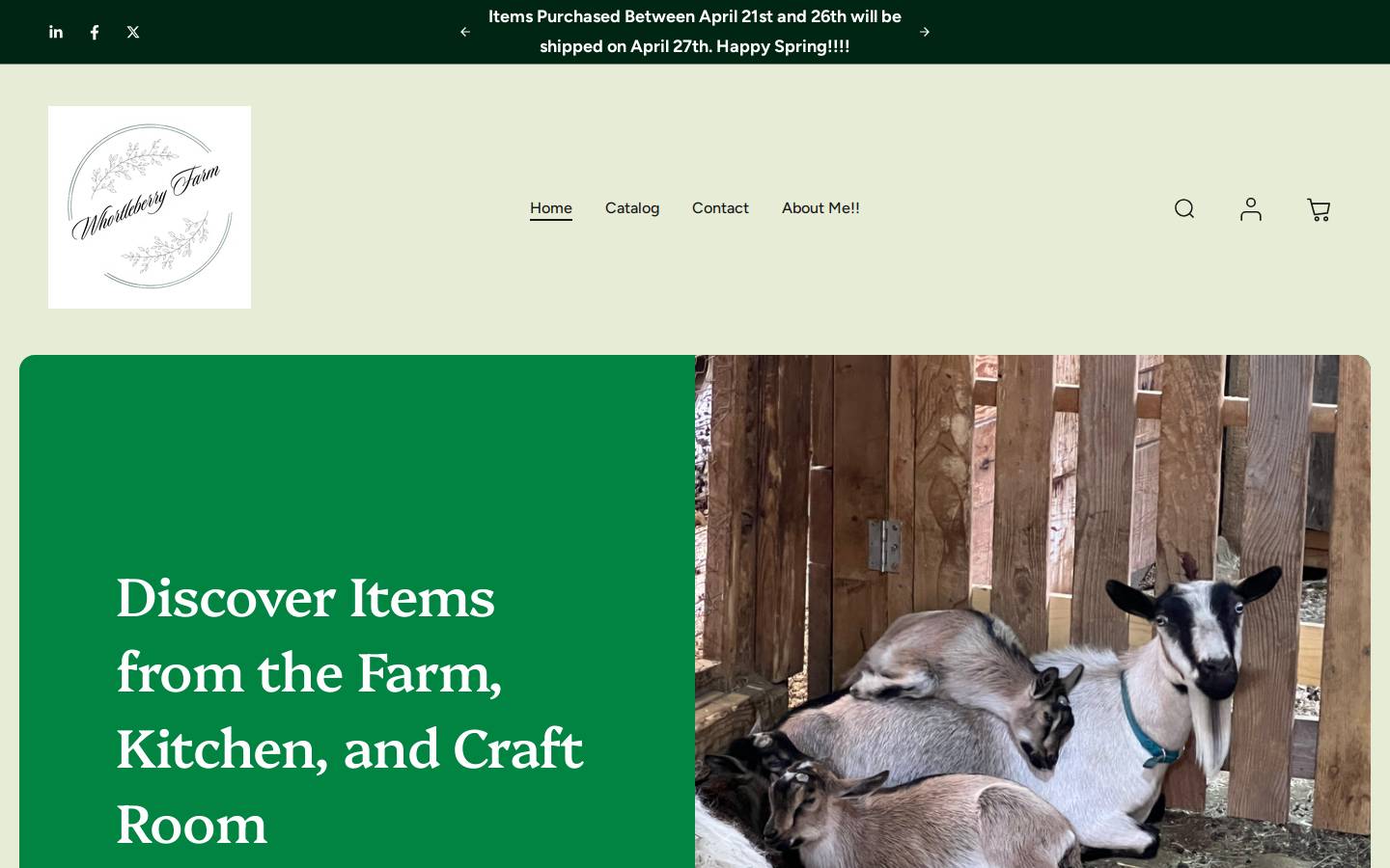 whortleberryfarm.com homepage screenshot