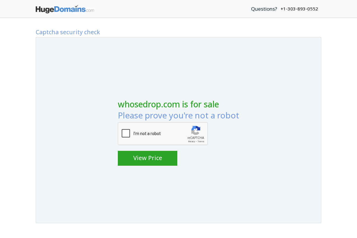 Whosedrop homepage screenshot