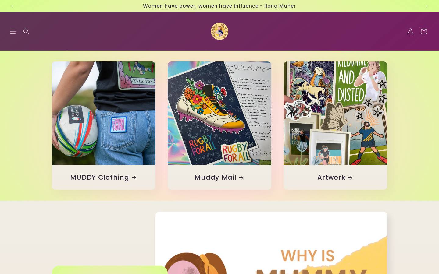 whyismummysomuddy.com homepage screenshot