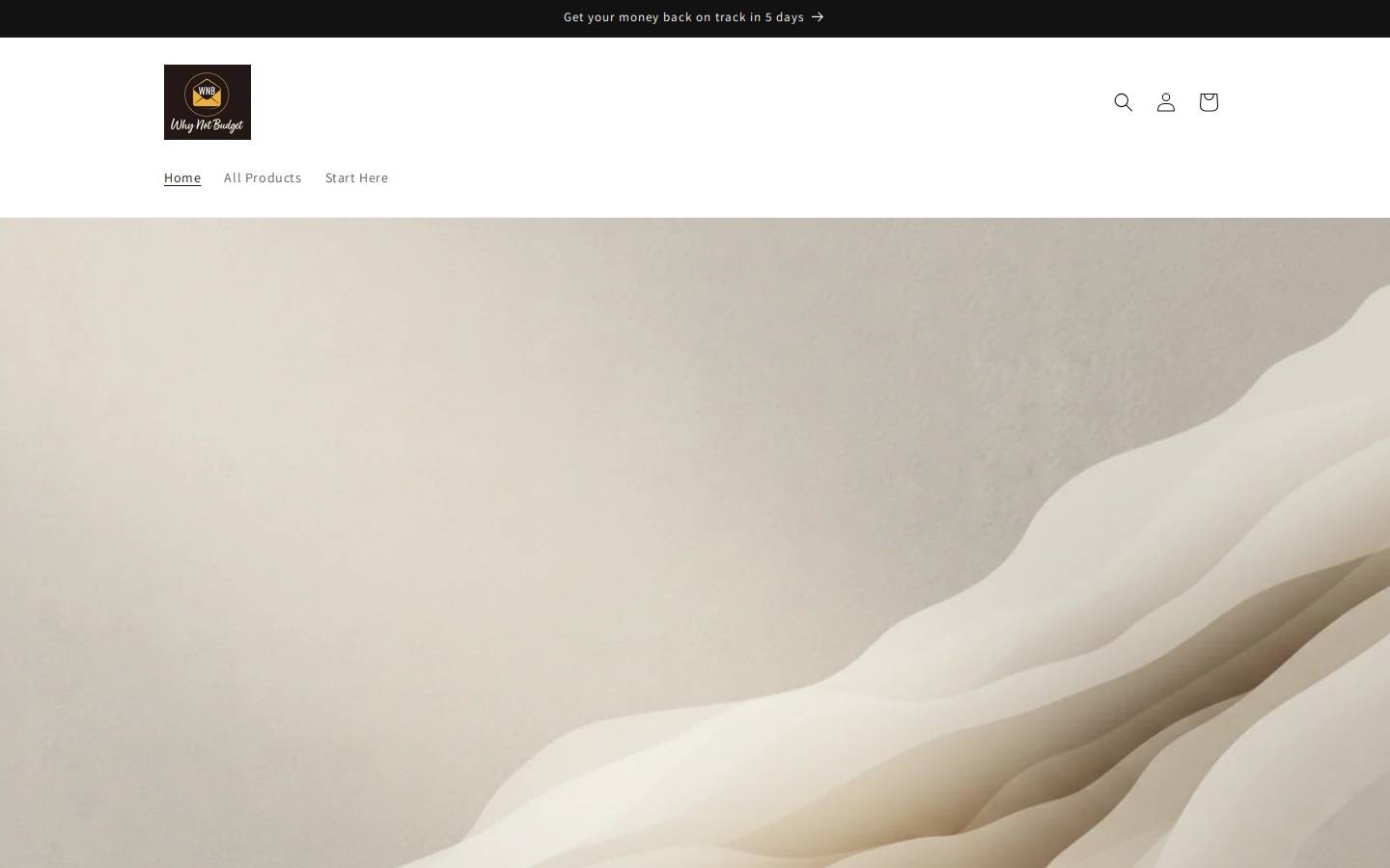 whynotbudget.com homepage screenshot