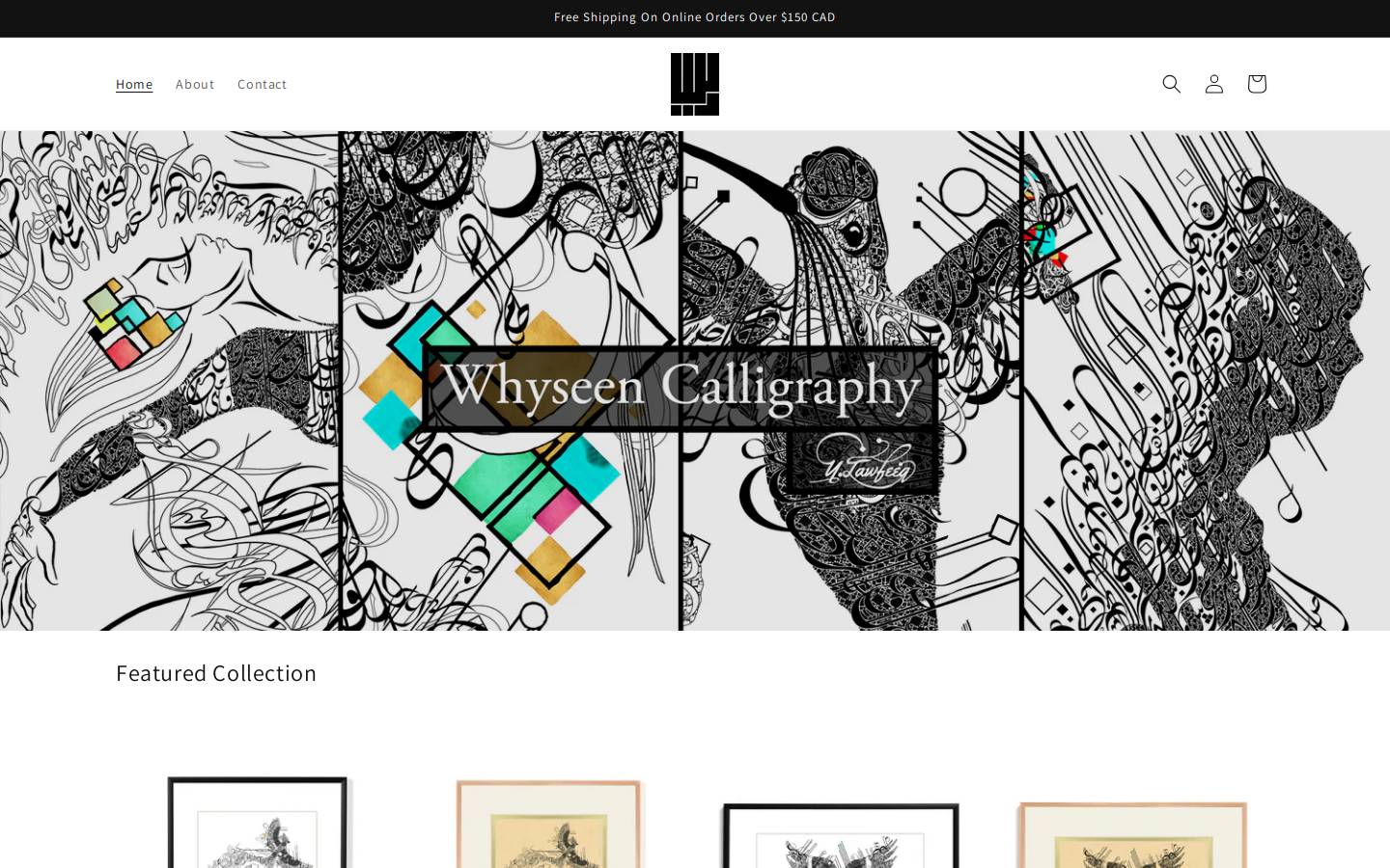 whyseencalligraphy.com homepage screenshot