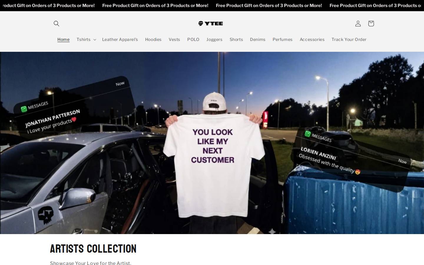 whytee.in homepage screenshot