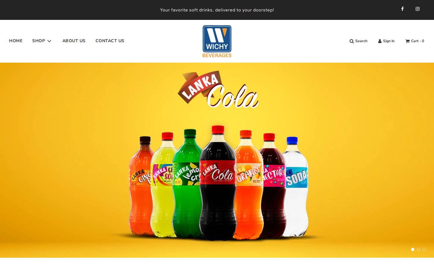 wichybeverages.com homepage screenshot