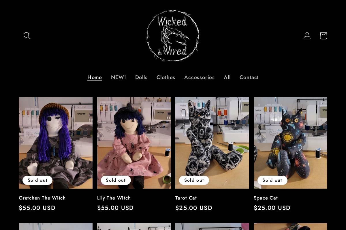 wickedandwired.com homepage screenshot