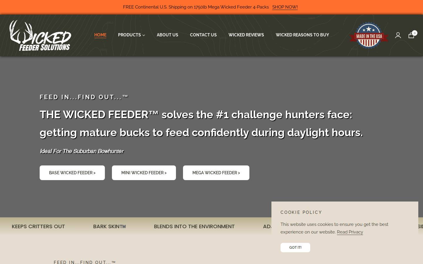 wickedfeedersolutions.com homepage screenshot