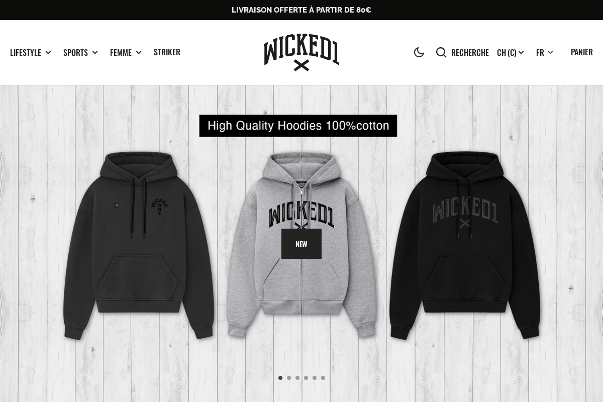 WICKED ONE homepage screenshot