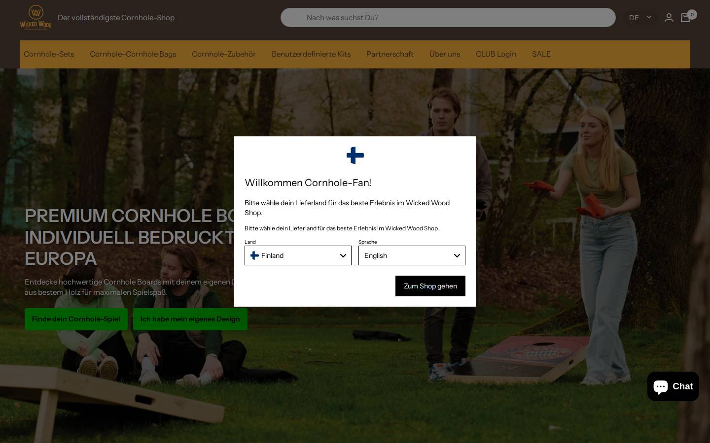 Wicked Wood Games homepage screenshot