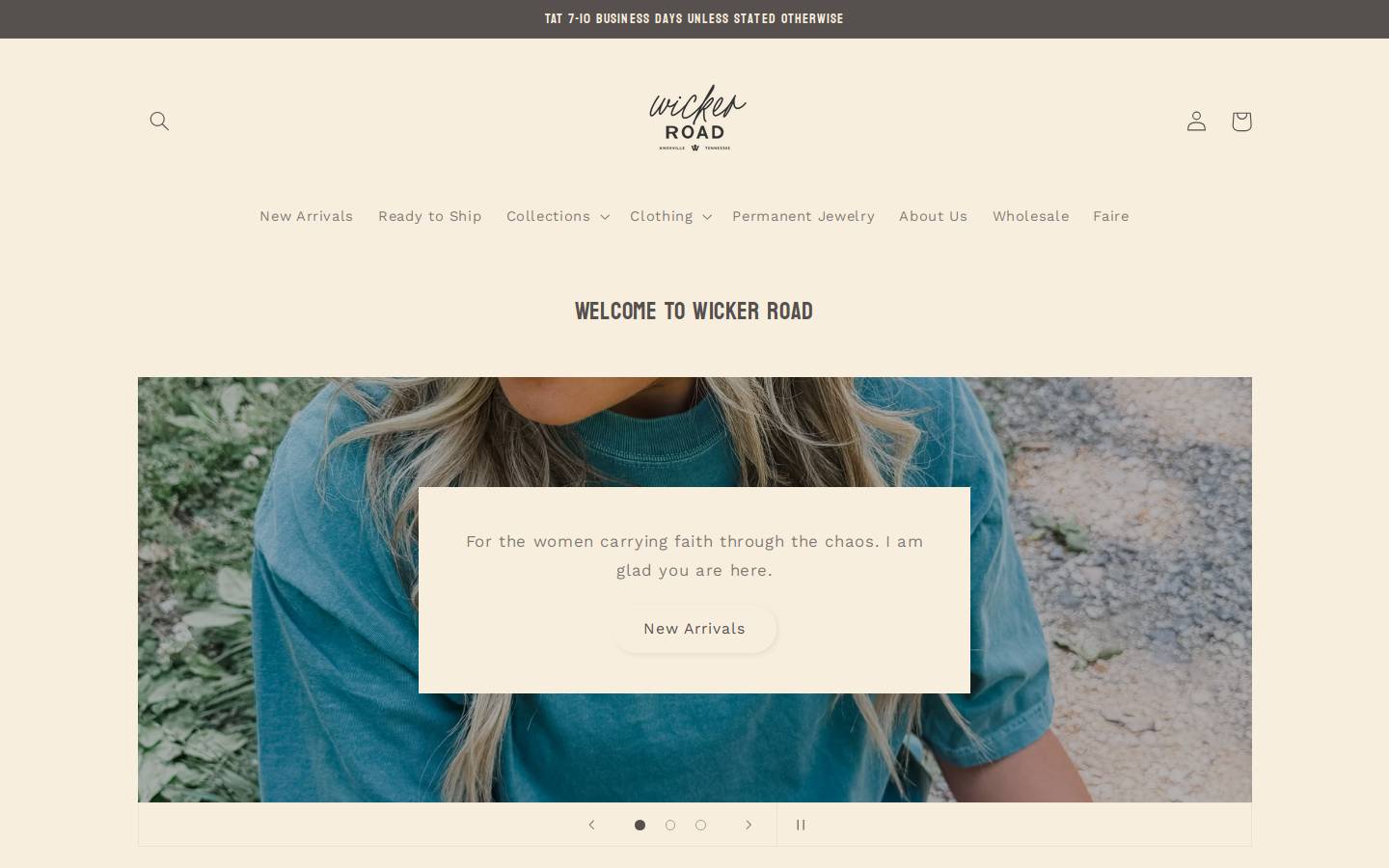 wickerroad.com homepage screenshot
