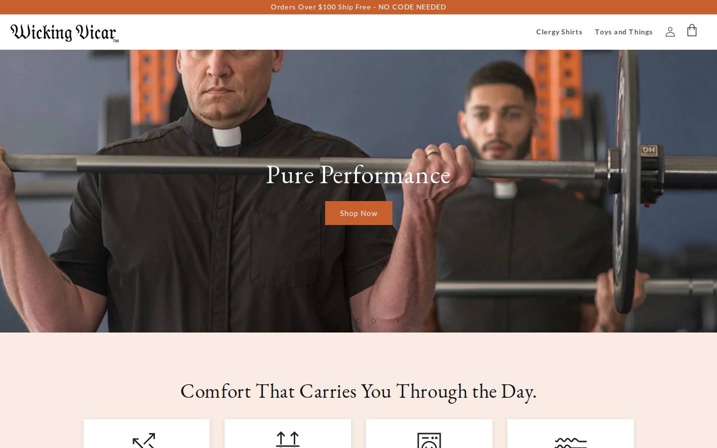 wickingvicar.com homepage screenshot