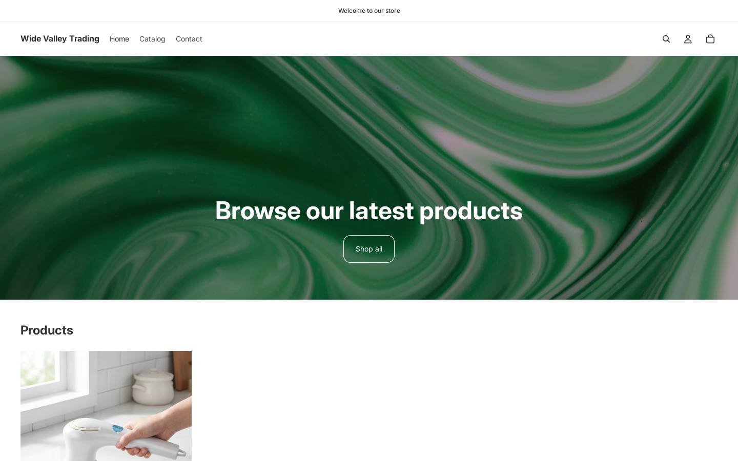 widevalleytrading.com homepage screenshot