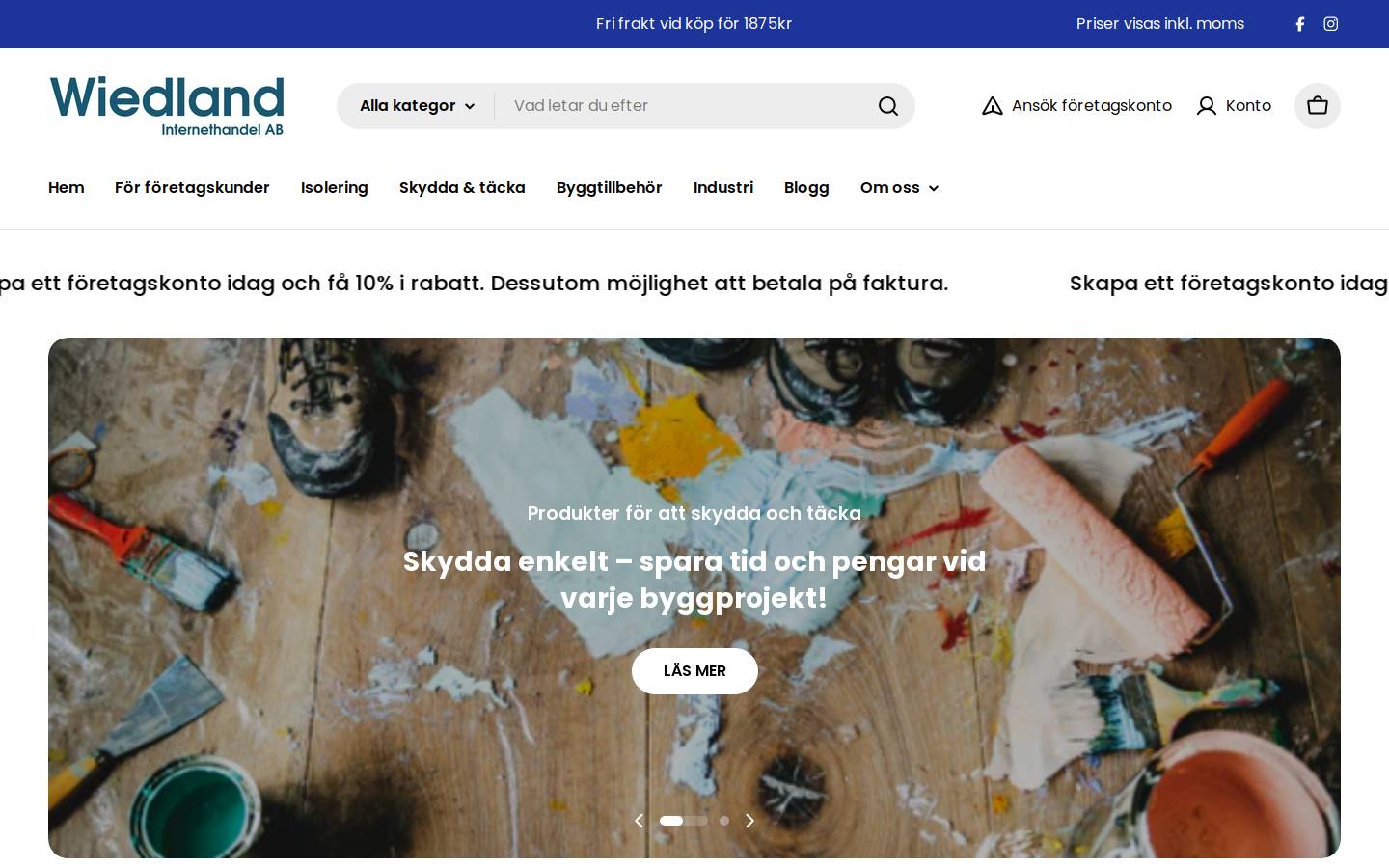 wiedland.se homepage screenshot