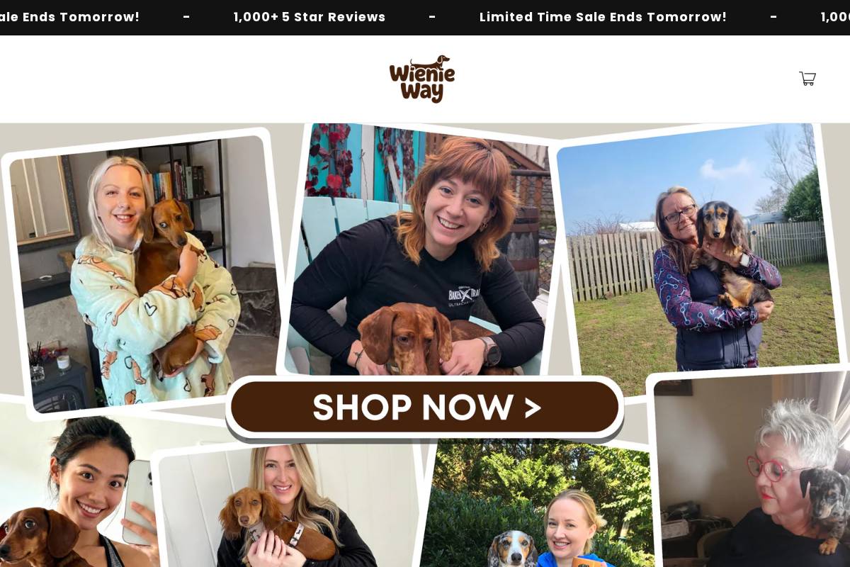 Wienieway homepage screenshot