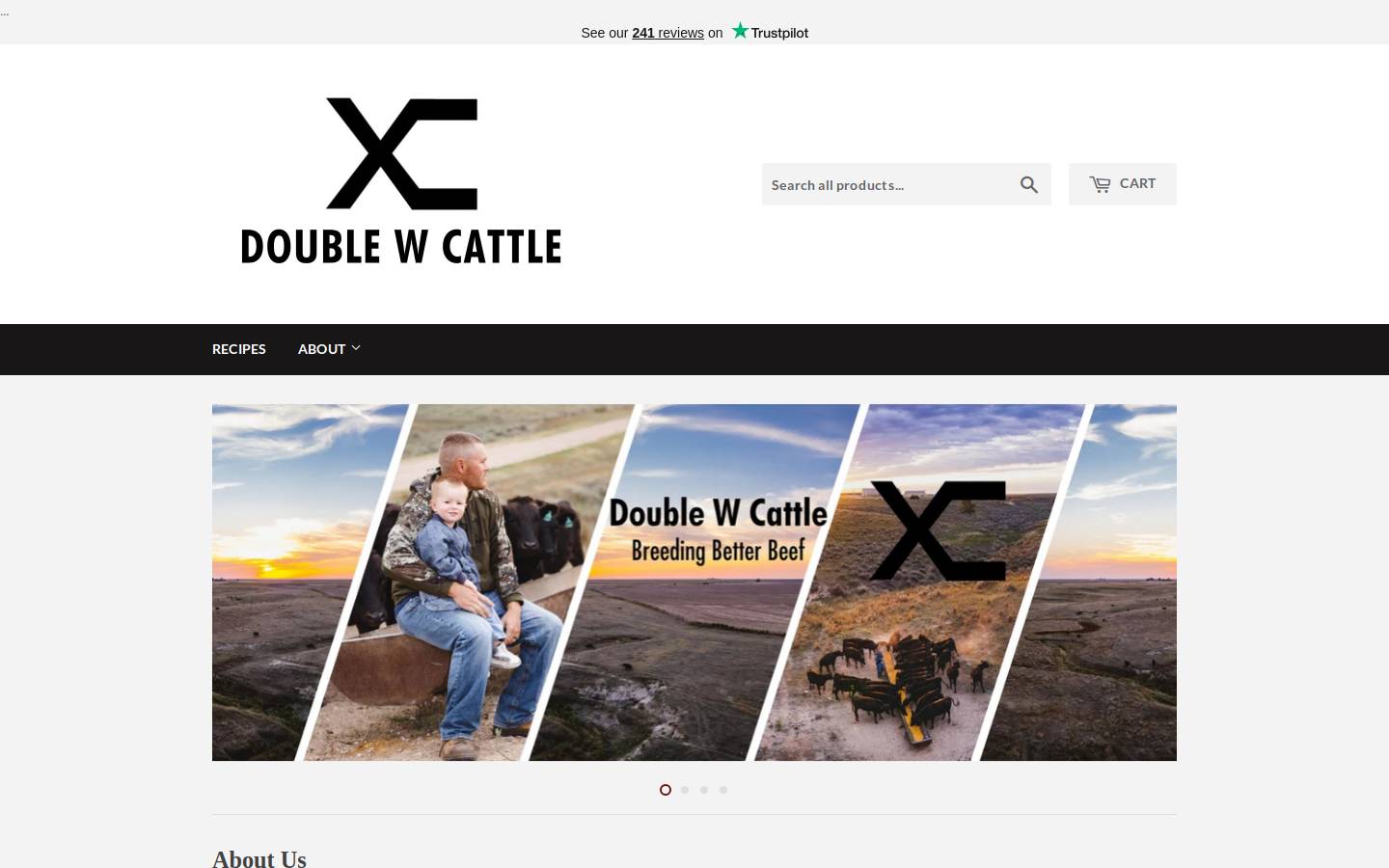 Wiens Wagyu homepage screenshot