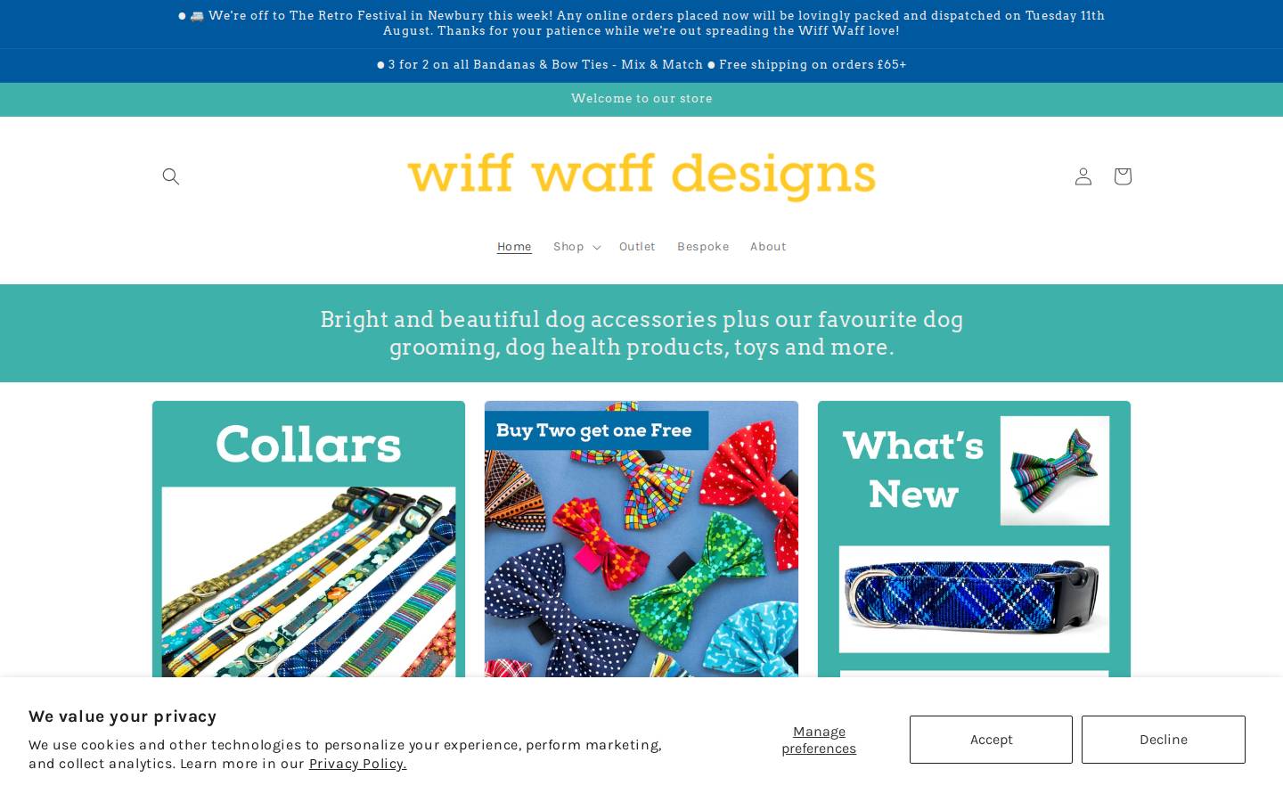 Wiff Waff Designs homepage screenshot