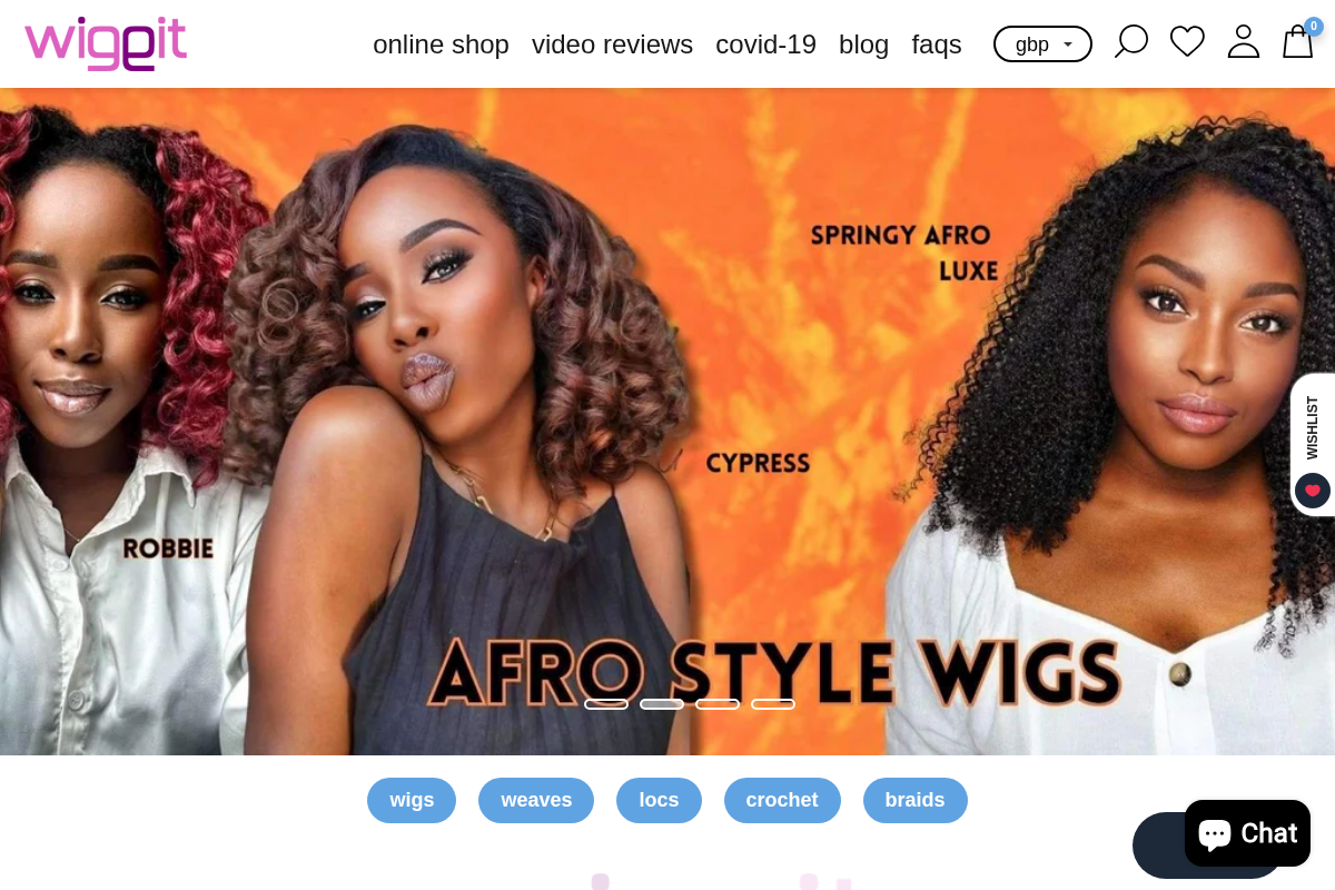 WIGgIT homepage screenshot