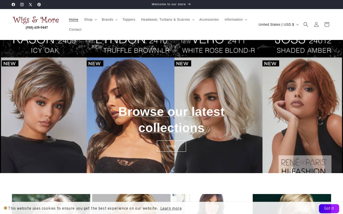 wigsandmoretulsa.com homepage screenshot