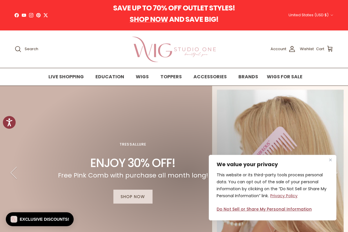 Wig Studio 1 homepage screenshot