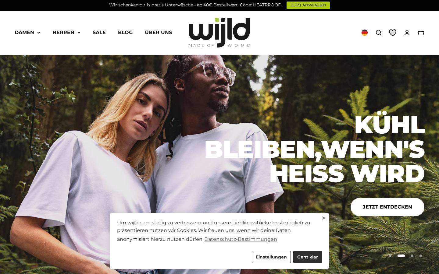 wijld homepage screenshot