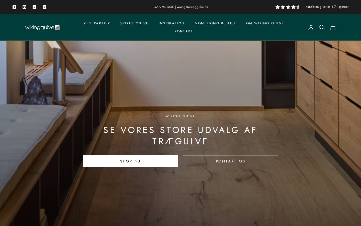 Wiking Gulve homepage screenshot